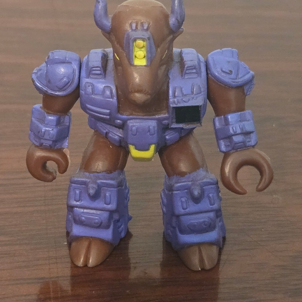 Vtg Battle Beasts Bloodthirsty Bison Action Figure 1986 Hasbro Takara Rub Sign
